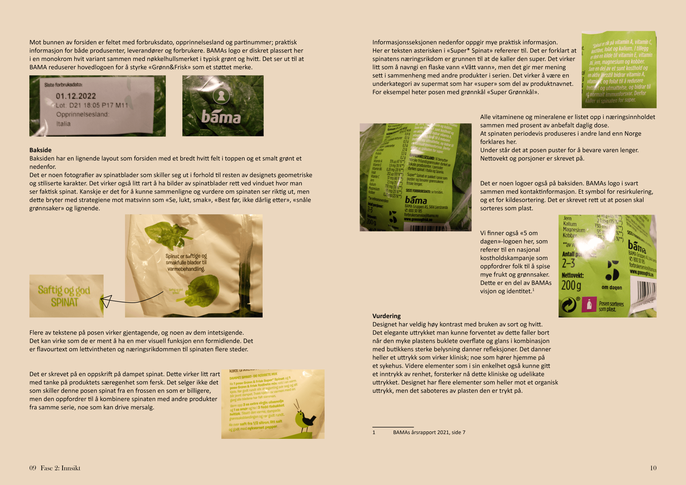 spinatrapport oppslag